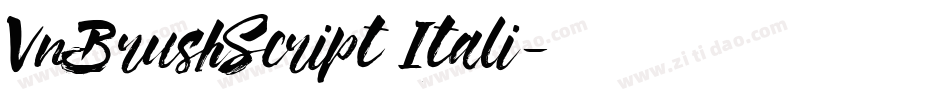VnBrushScript Itali字体转换